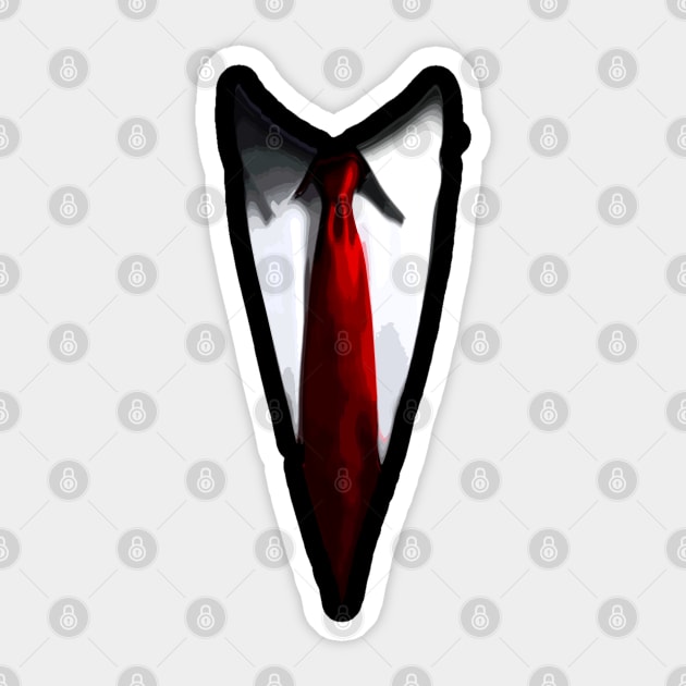 Red Consultant Tie Sticker by enchantingants